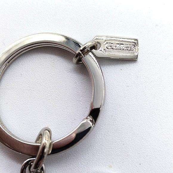 COACH Vintage Pave Swarovski Crystal Letters Keychain Fob Purse Charm - Picture 4 of 4
